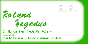 roland hegedus business card
