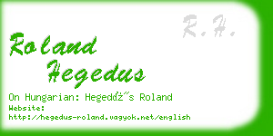 roland hegedus business card